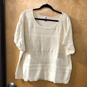 Short Sleeved Cream Colored Sweater